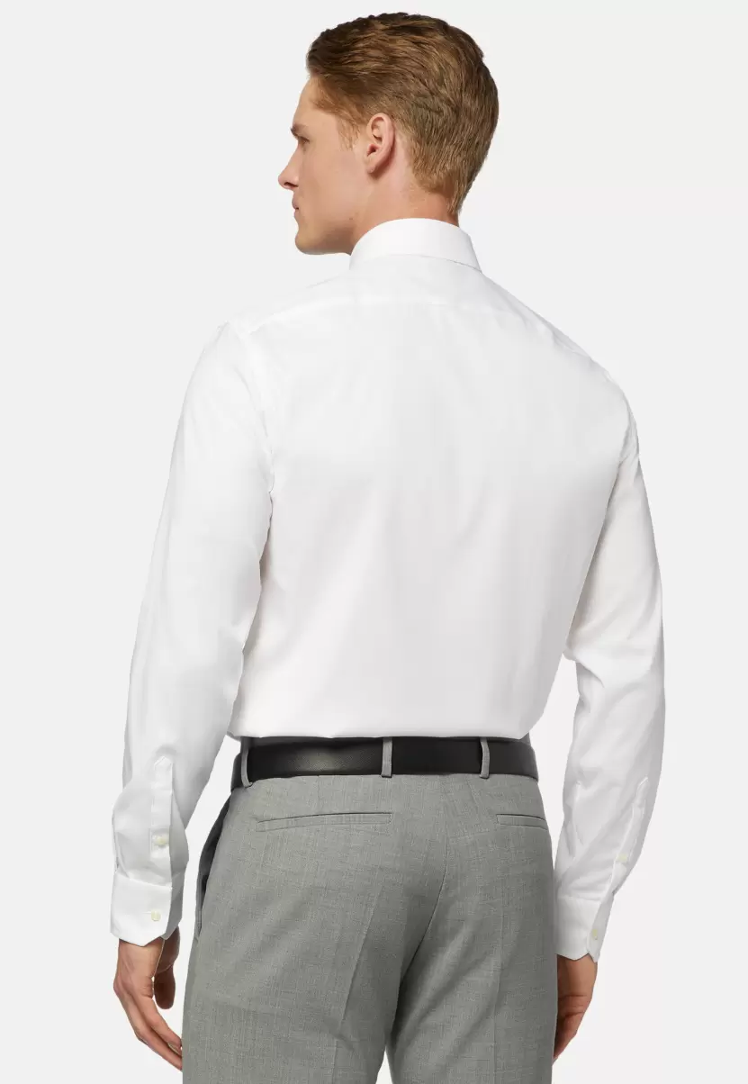 Hellblaues Slim Fit Baumwoll-Pin-Point-Hemd Boggi Milano Herren Klassische Hemden Haltbarkeit - 2