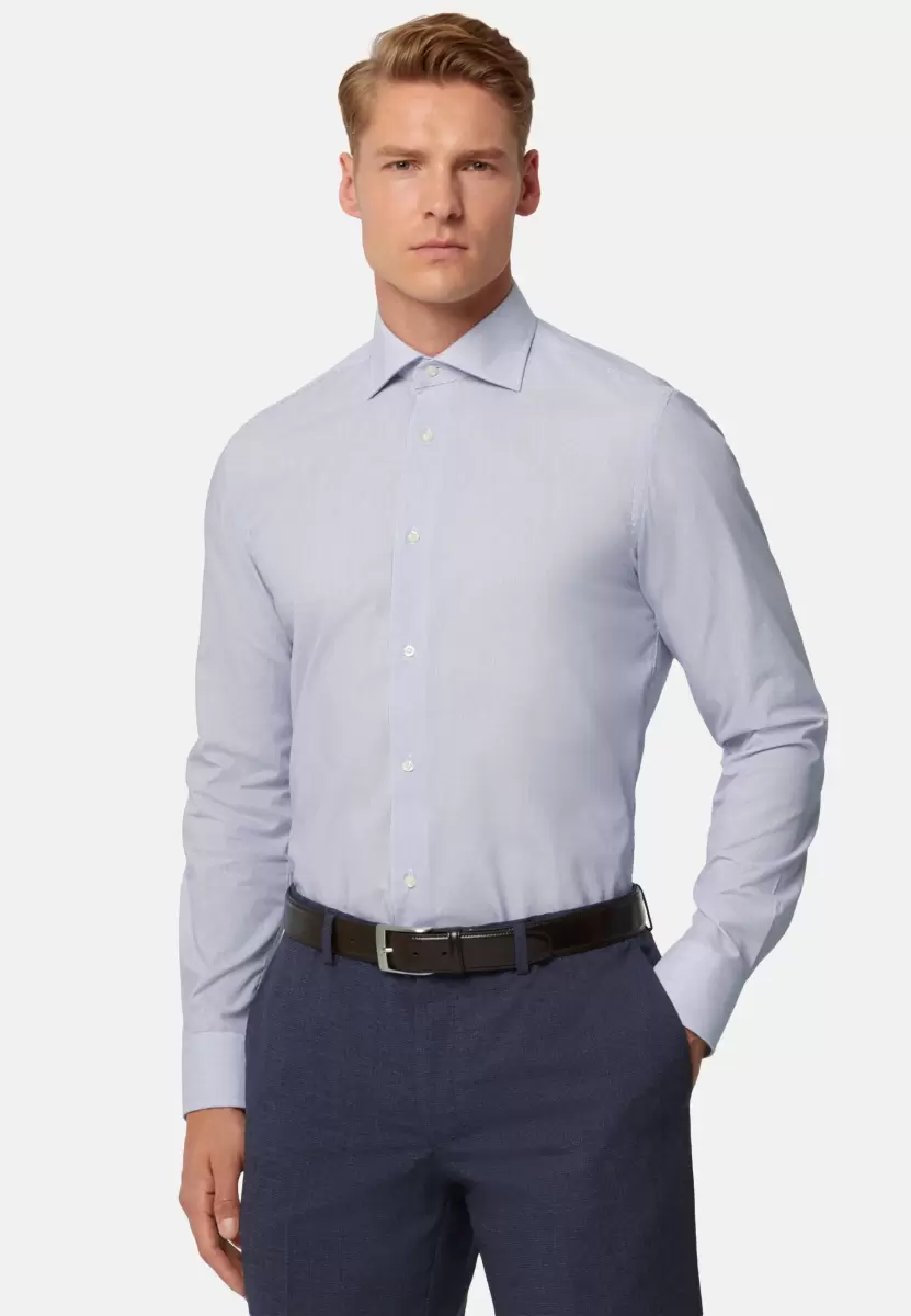 Herren Boggi Milano Klassische Hemden Nachschub Camicia Classica Windsor Popeline - 1