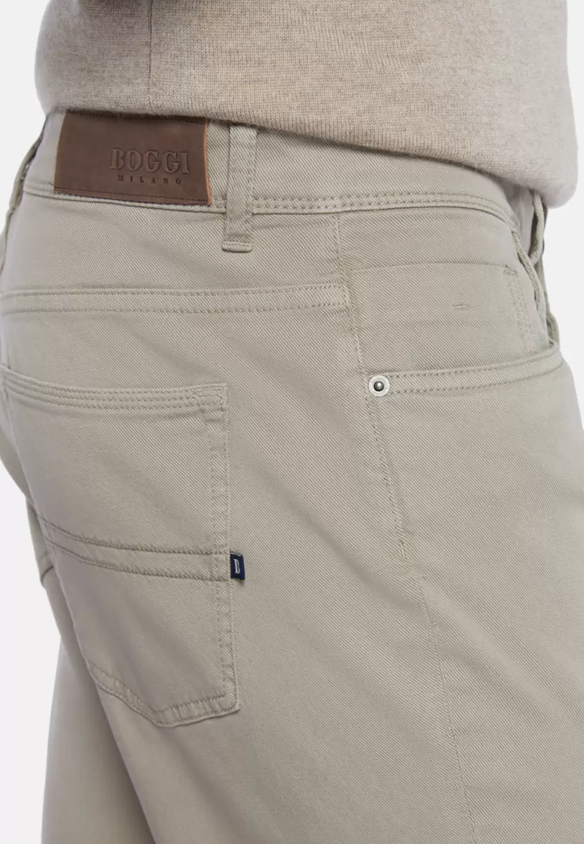 Herren Verbraucher Hosen Boggi Milano Jeans Aus Elastischem Baumwoll-Tencel - 4