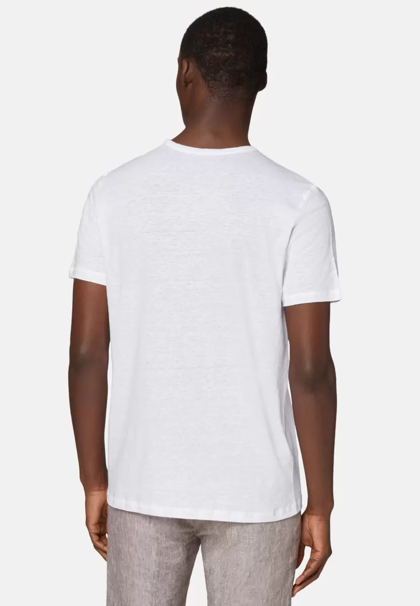 Herren Boggi Milano T-Shirts T-Shirt Aus Stretch-Leinen-Jersey Material - 2