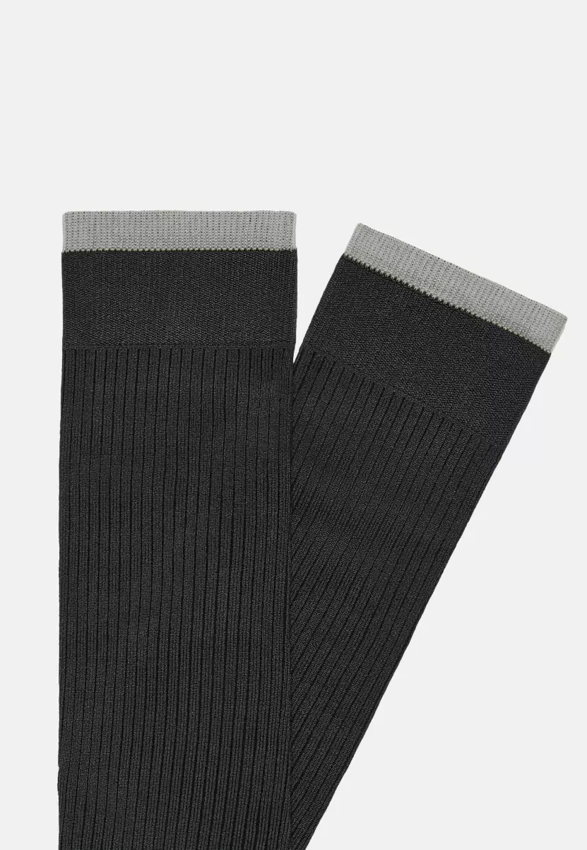 Boggi Milano Neues Produkt Herren Socken Socken Aus Technischem Gewebe Mit Rippen - 1