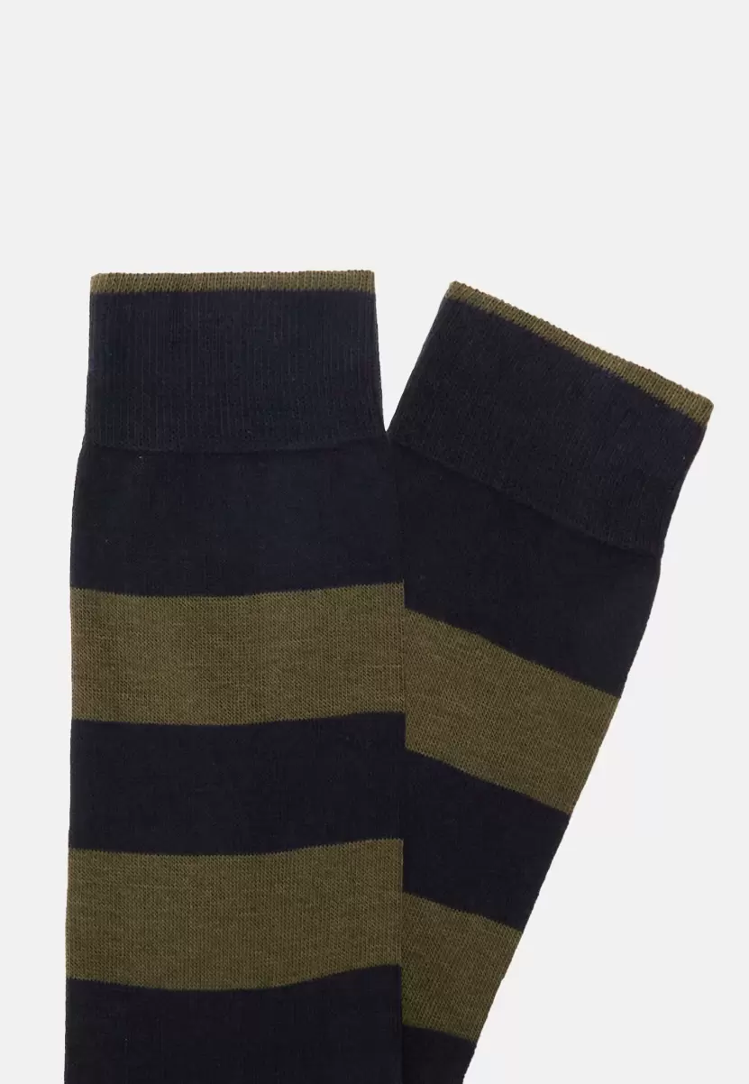 Socken Socken Mit Makrostreifen Aus Baumwollgemisch Herren Boggi Milano Prozentualer Rabatt - 1