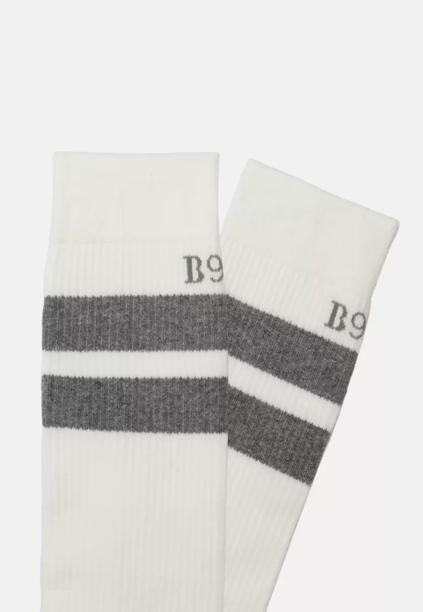 Herren Hersteller Socken Boggi Milano Socken Mit Doppelten Streifen Aus Baumwollgemisch. - 1