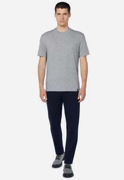 Herren Qualität T-Shirts Boggi Milano T-Shirt Aus Baumwolle Nylon Tencel